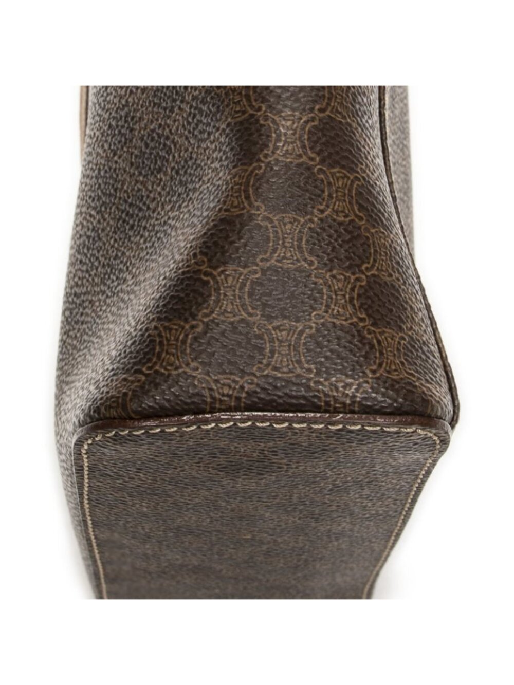 Celine Top Handle Toiletries Pouch Brown Macadam Canvas - Picture 8 of 10